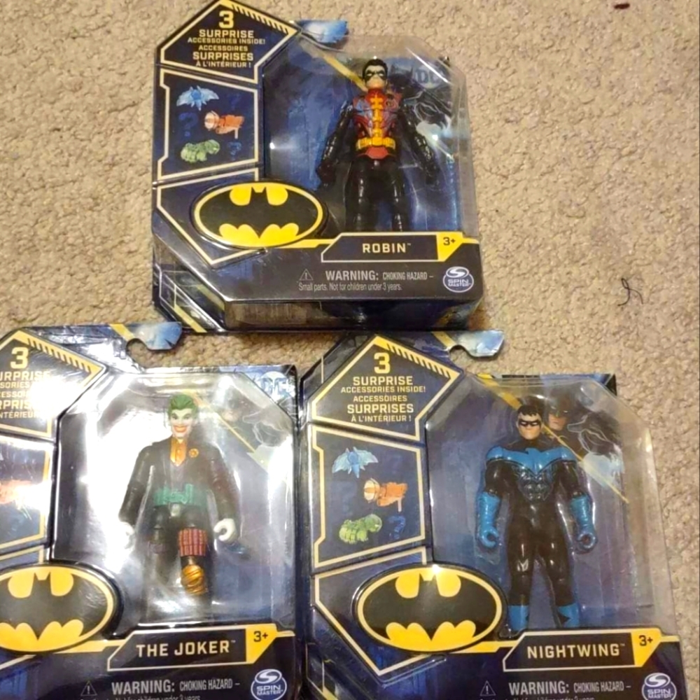 3 pc Batman action figure set